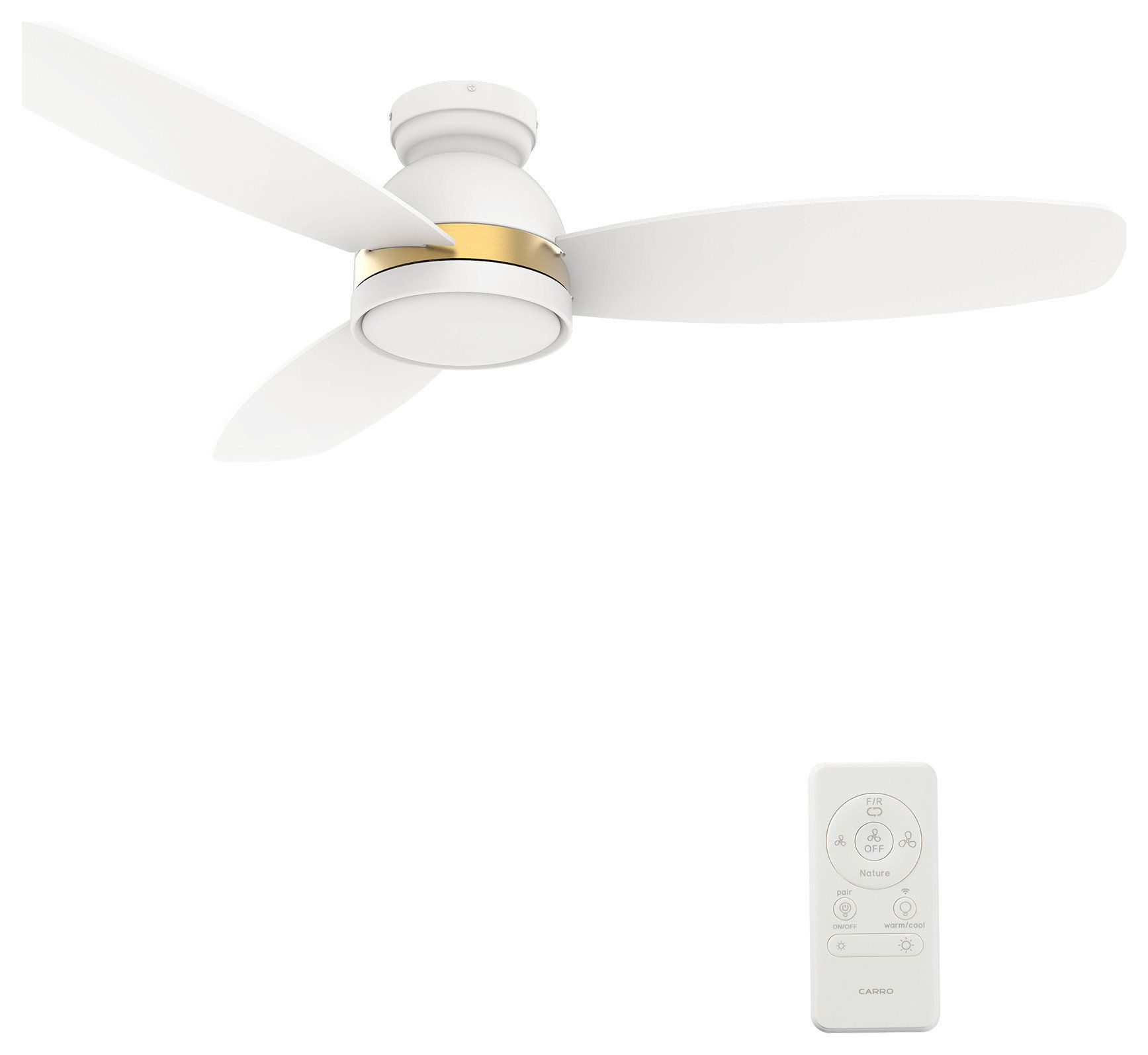 Carro 48&quot; Flush Mount Ceiling Fan With Dimmable Led Light And Remote ... with regard to Illuminating Your Space A Deep Dive into the CARRO 48&amp;quot; Flush Mount Ceiling Fan