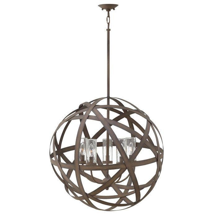 Carson 5 Light Outdoor Chandelier - Vintage Iron | Elstead Lighting with regard to Union 5 Light Outdoor Chandelier In Satin Aluminum (54025-Sa)