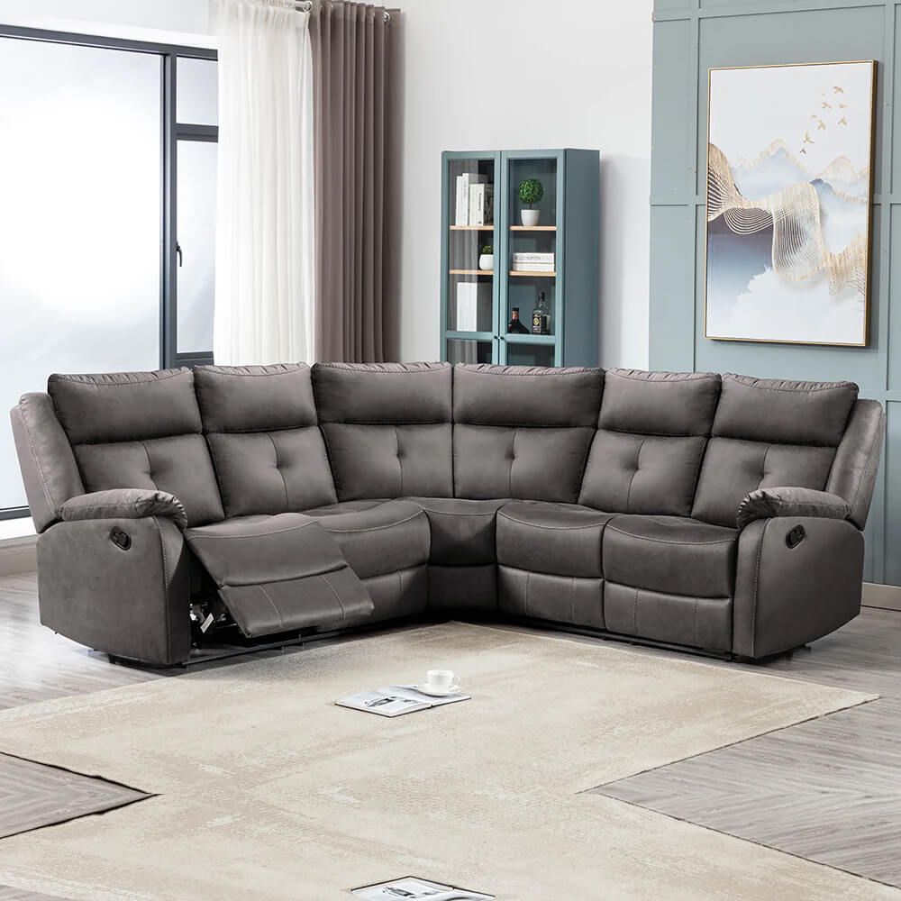 Casey Corner Sofa - Grey Fabric - Get Furnished throughout The Modern Corner Sofa's Anatomy Understanding Frame Materials and Construction