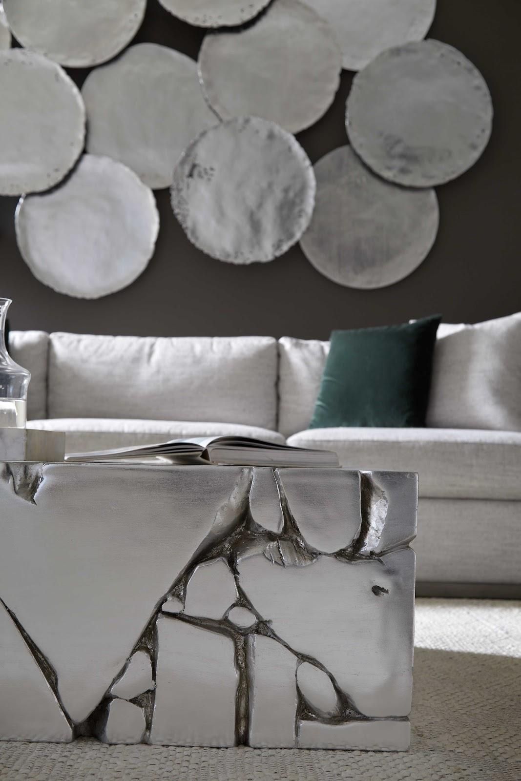 Chunk Square Coffee Table, Silver Leaf within Chunk Square Silver Coffee Table