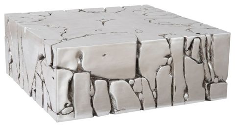 Chunk Square Silver Coffee Tables A Timeless Addition to Any Home