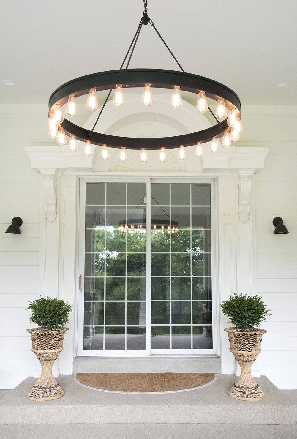 Client Project : Outdoor Living Space - Room For Tuesday | Outdoor ... with regard to Maintenance and Care Tips for Your White Vista Outdoor Chandelier