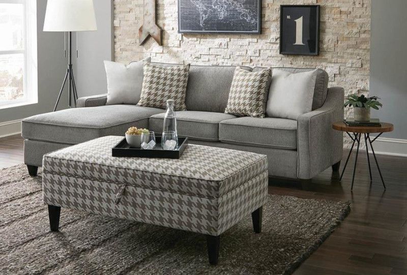 Coaster | 502717 Mcloughlin Sectional Sofa In Charcoal | Free Delivery inside Coaster Mcloughlin Transitional Fabric Upholstered Sectional Cream