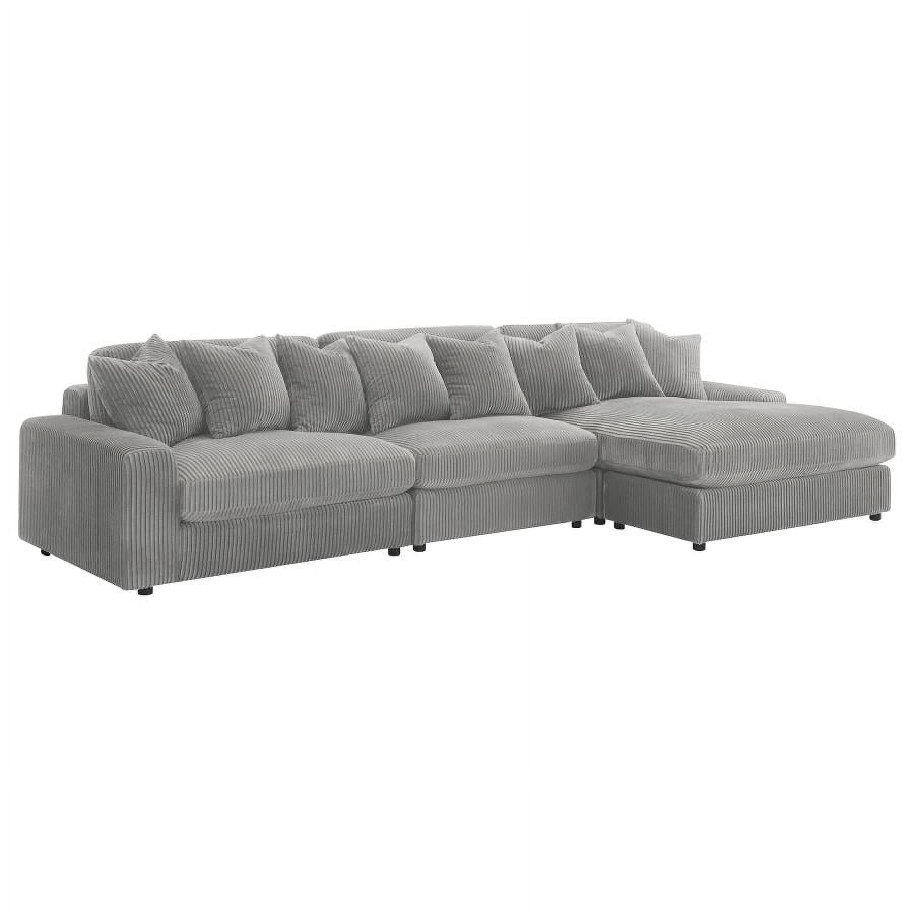 Coaster Blaine Fabric Upholstered Reversible Sectional Sofa Set Gray ... intended for Reversible Sectionals Unveiling the Versatility of the Coaster Blaine Design