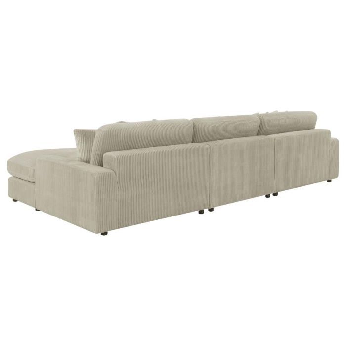 Coaster Blaine Upholstered Reversible Chaise Sectional Sofa Sand ... pertaining to Coaster Blaine Modern Velvet Upholstered Reversible Sectional Sofa In Sand