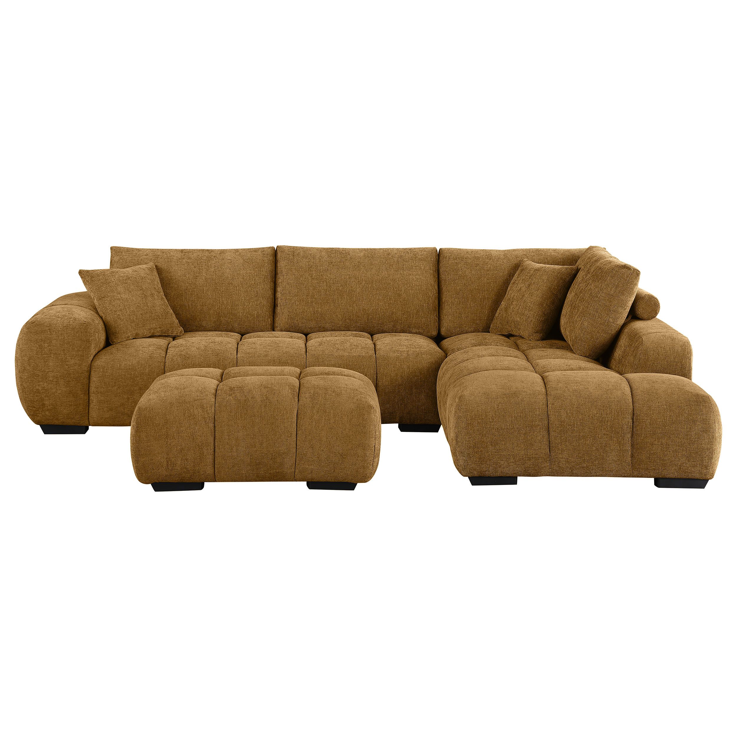 Coaster Furniture - Camacho Sectional Sofa And Ottoman Set throughout Camacho Upholstered Chaise Sectional Sofa Amber