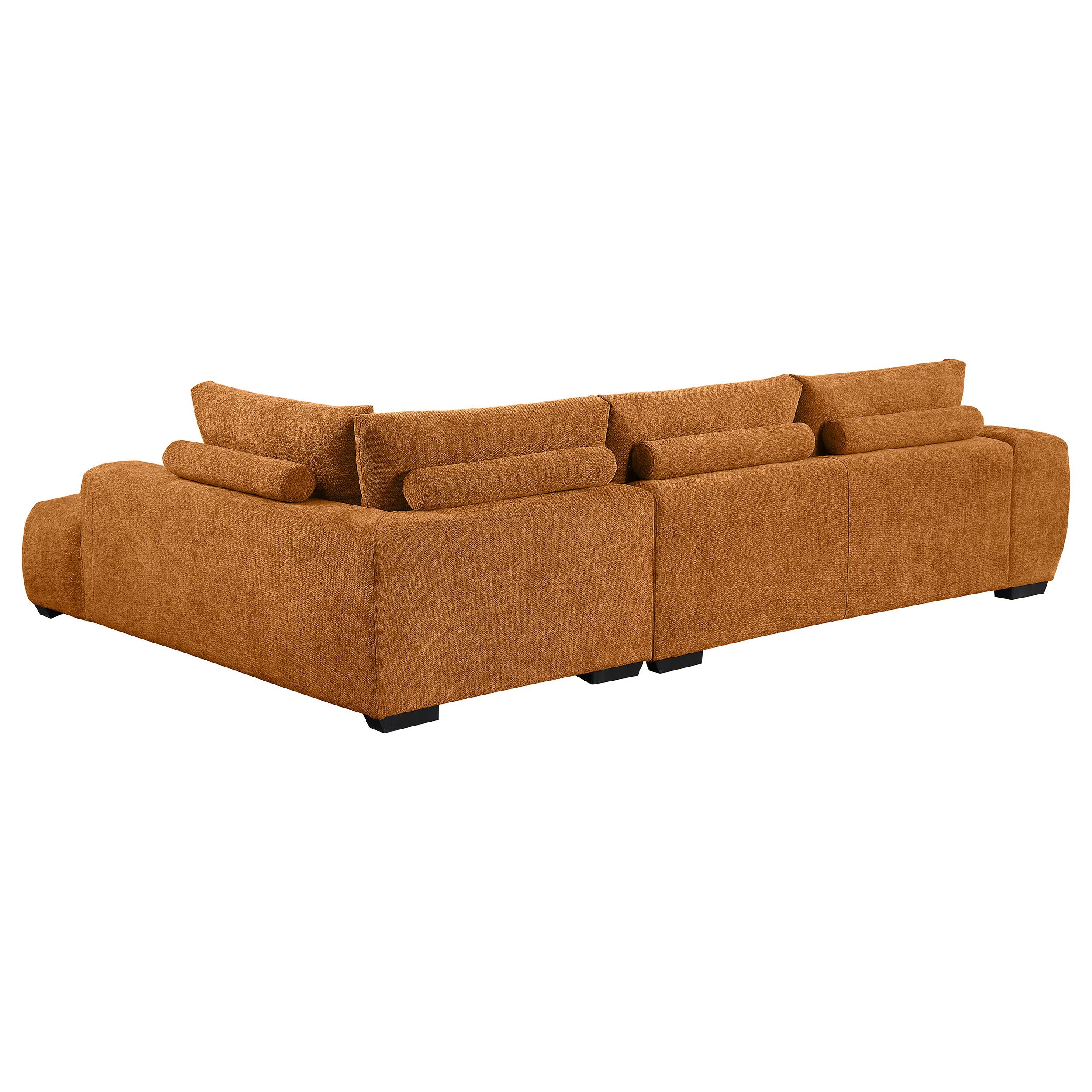 Coaster Furniture - Camacho Sectional Sofa in Camacho Upholstered Chaise Sectional Sofa Amber