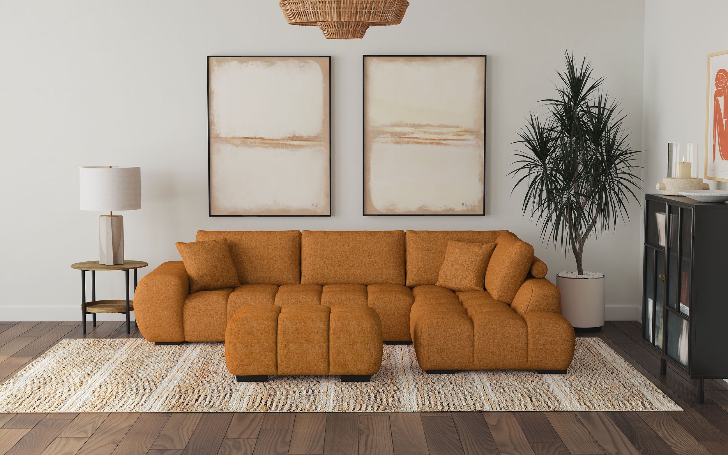 Coaster Furniture - Camacho Sectional Sofa intended for Camacho Upholstered Chaise Sectional Sofa Amber