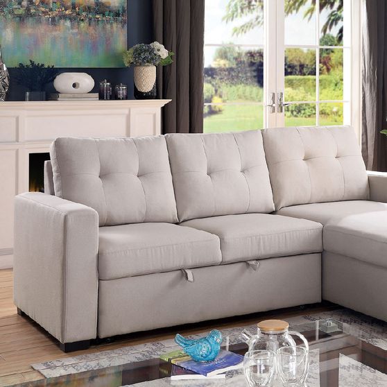 Coaster Mcloughlin Cream Sectional Sofa 501840 | Comfyco with Coaster Mcloughlin Transitional Fabric Upholstered Sectional Cream