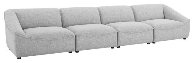Comprise 4-Piece Sofa - Transitional - Sofas - By Modway | Houzz pertaining to Comprise 4-Piece Sofa, Charcoal