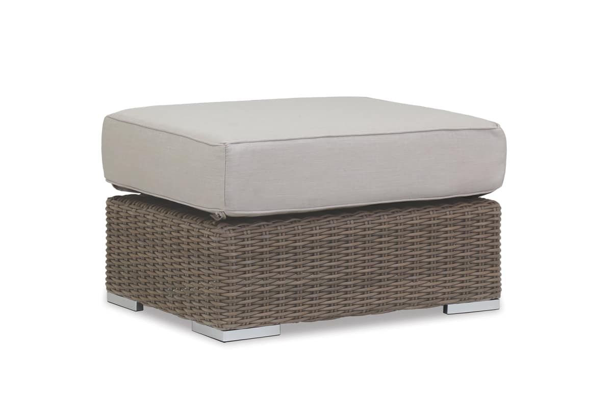 Coronado Ottoman With Cushions In Canvas Flax With Self Welt - Sitting ... with regard to Choosing the Right Bristol Ottoman Fabric Understanding Canvas Flax and Self Welt