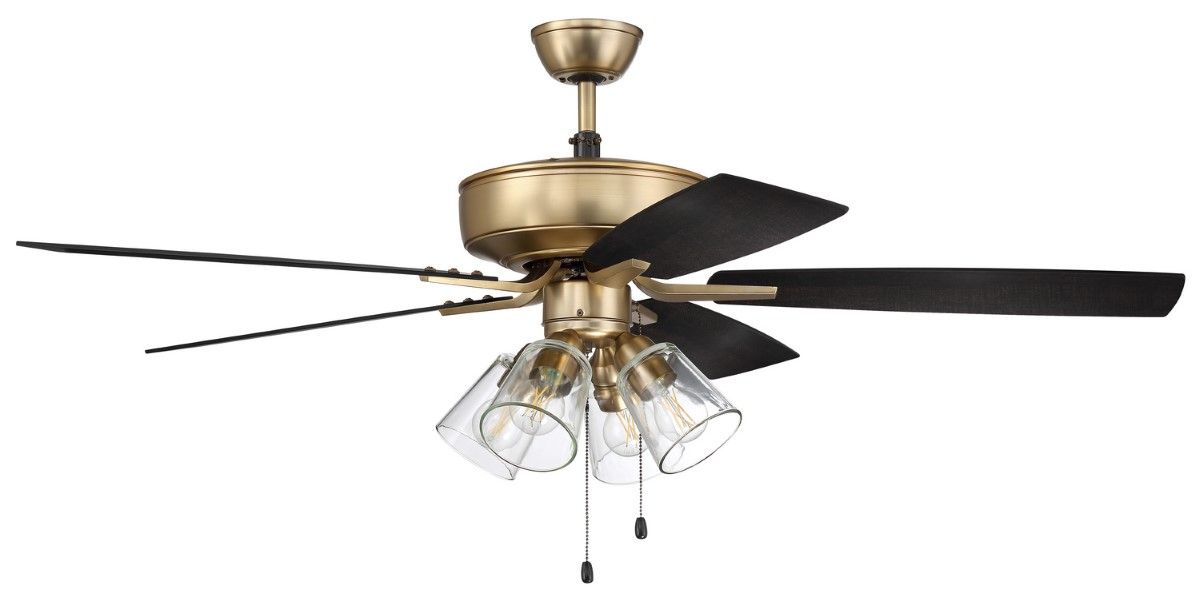 Craftmade P104W5-52Wwok Pro Plus 104 52 Inch White Ceiling Fan ... pertaining to 52&quot; Satin Brass Ceiling Fan W/ Blades, Led Light &amp; Wall Control - Craftmade