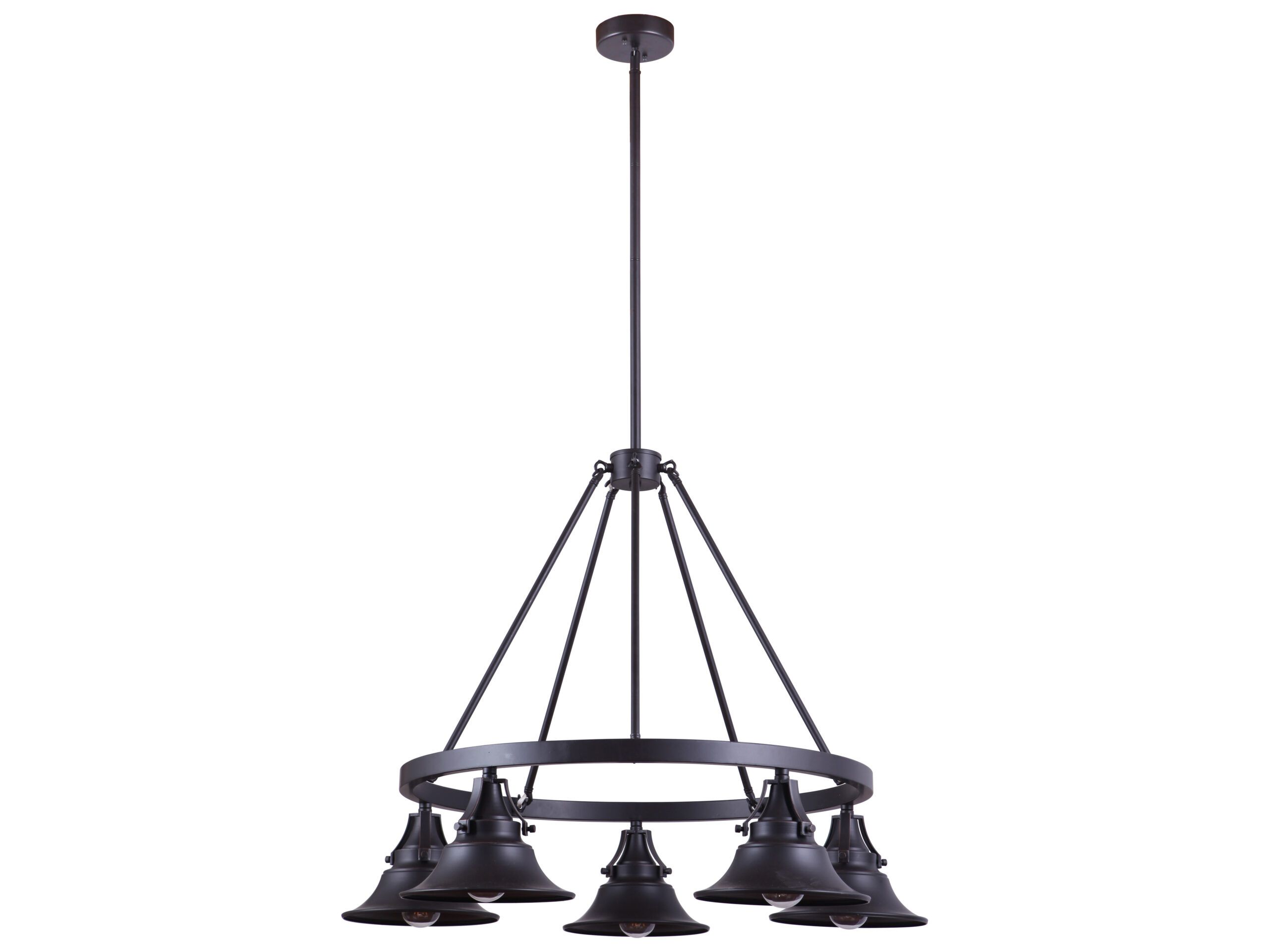 Craftmade Union 5 - Light Chandelier | Cm54025Obg inside Union 5 Light Outdoor Chandelier In Satin Aluminum (54025-Sa)
