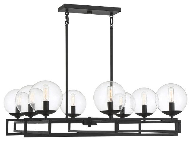 Crosby 8-Light Chandelier, Matte Black - Chandeliers - By Buildcom | Houzz in Matte Black Elegance Mastering the Art of Decorating with the Quorum Gentry