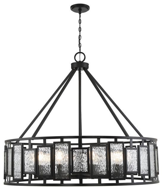 Deandre 10-Light Chandelier, Matte Black - Transitional - Chandeliers ... within Creating Ambiance The Role of the Odeon Chandelier in Your Home