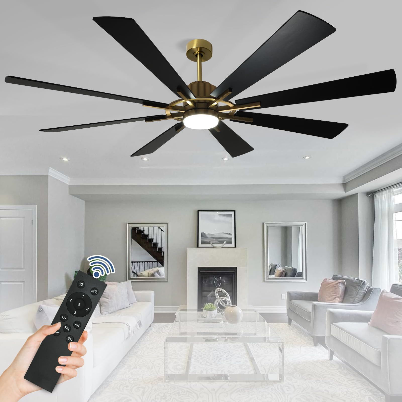 Digled Ceiling Fan With Lights And Remote Control, 72 Inch Large ... pertaining to Understanding the 72-Inch Ceiling Fan Your Guide to Optimal Airflow