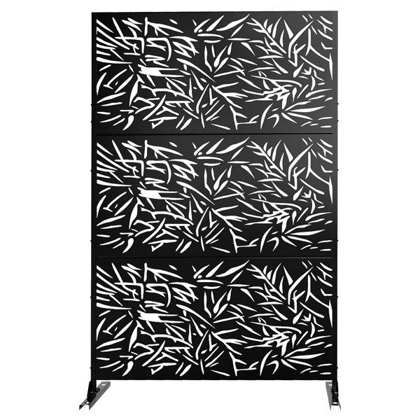 Dovelina 6Ft. H × 4 Ft. W Metal Privacy Screen Fence Panel Bamboo Leave ... with regard to 6Ft. H × 4 Ft. W Metal Privacy Screen Fence Panel Bamboo Leave Pattern