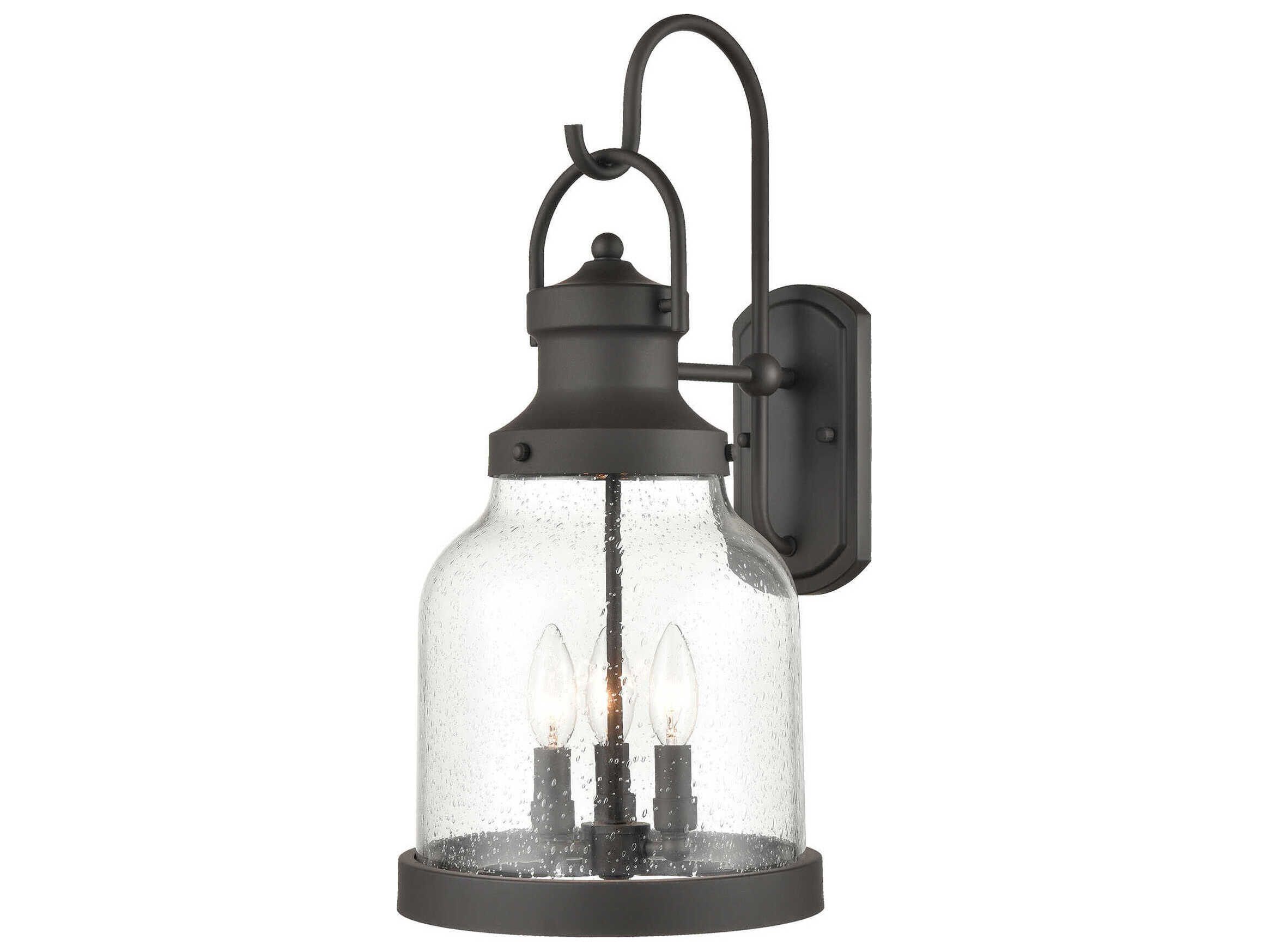 Elk Home Renford Architectural Bronze 3-Light 10'' Wide Glass ... inside The Aesthetics of Outdoor Lighting How the Renford Pendant Enhances Your Home