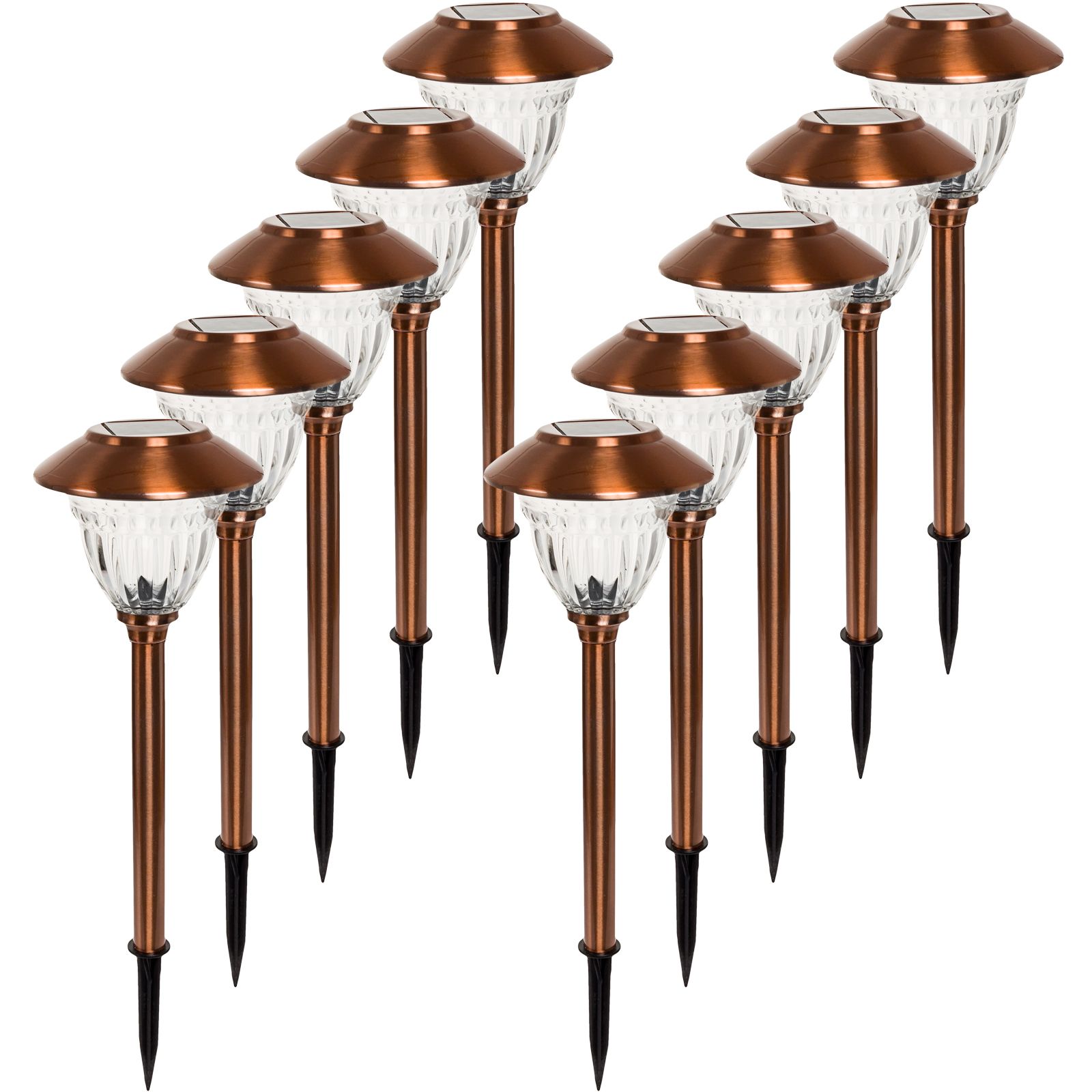 Energizer New Stainless Steel Led Solar Stake Path Light Set (10 Pack ... throughout Solar Pathway Lights Beyond the Basics Understanding Features and Benefits