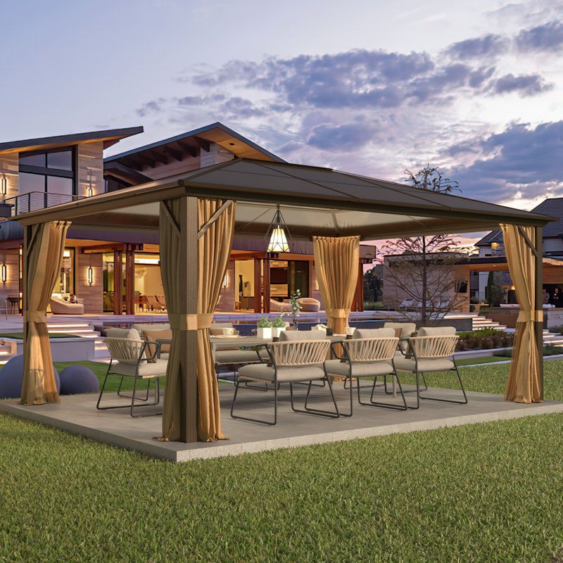 Erommy 16 Ft. W X 12 Ft. D Aluminum Patio Gazebo | Wayfair with Key Considerations Before Investing in a 16x12 Gazebo