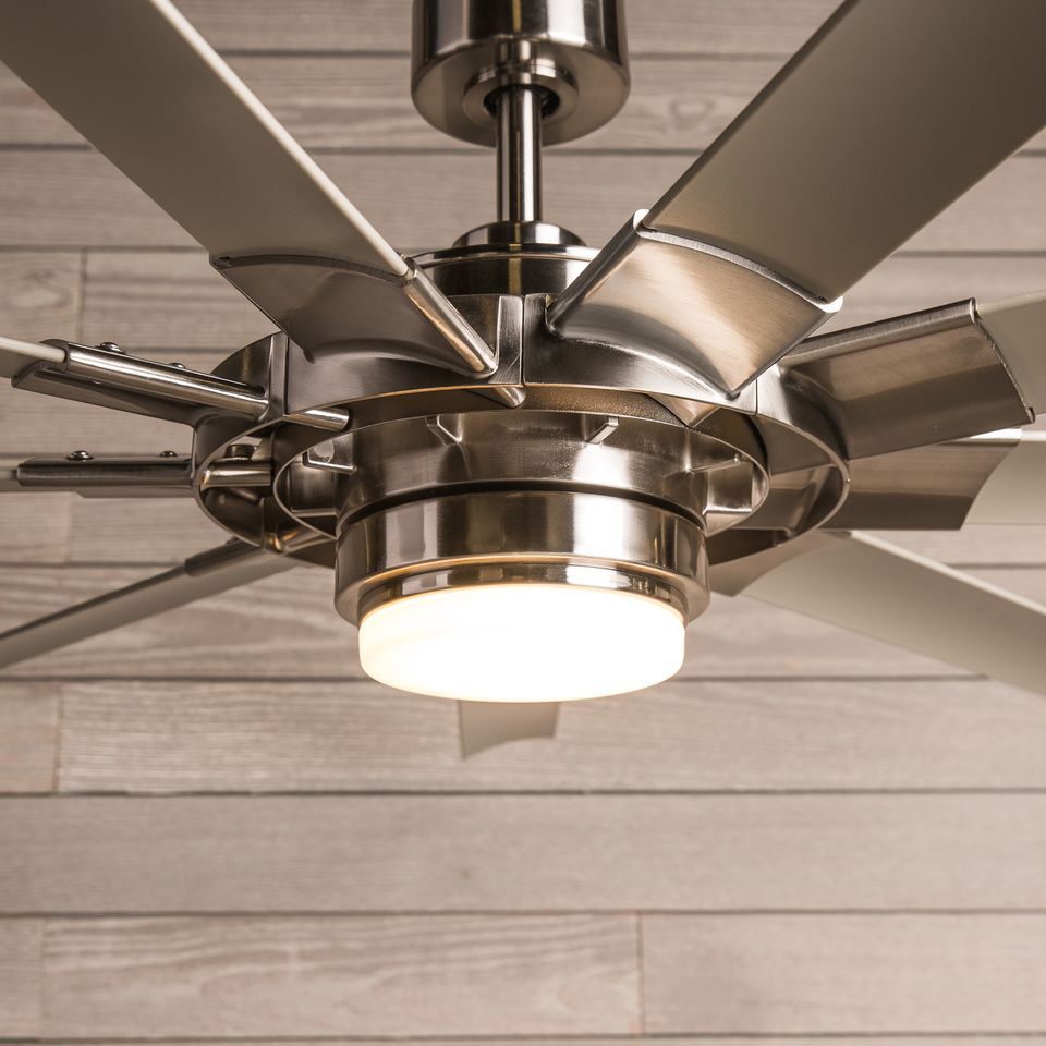 Fanimation Studio Collection Slinger V2 72-In Brushed Nickel Led Indoor ... with Enhancing Your Living Space Integrating a Ceiling Fan with Your Home Decor