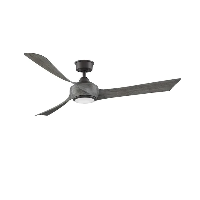 Fanimation Wrap Custom 60-In Matte Greige Led Ceiling Fan With Light ... with regard to The Practical Advantages of a 3-Blade Design in Ceiling Fans
