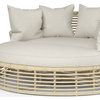 Farro Round Daybed, Canvas Canvas With Self Welt - Tropical - Outdoor ... throughout Farro Ottoman