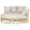 Farro Round Daybed, Canvas Canvas With Self Welt - Tropical - Outdoor ... with regard to Farro Ottoman