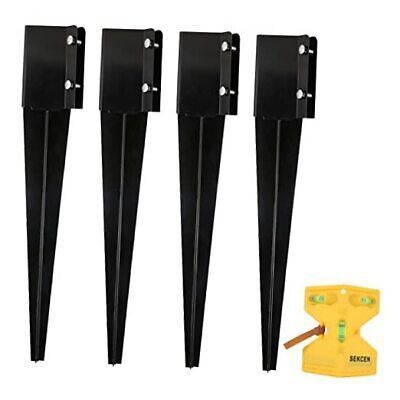 Fence Post Anchor Ground Spike 4X4 Metal Post Stake 24 Inch For Mailbox ... for 18" Steel Ground Spike For Use With 4X4 Post
