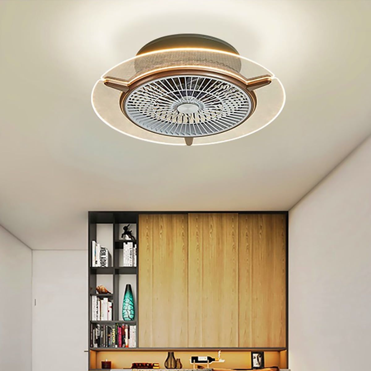 Flush Mount Ceiling Fan With Chandelier Light Kit - Ceiling Light Ideas with Whose Lamp 12.6-Inch Modern Sand Nickel Small Flush Mount Ceiling Fan