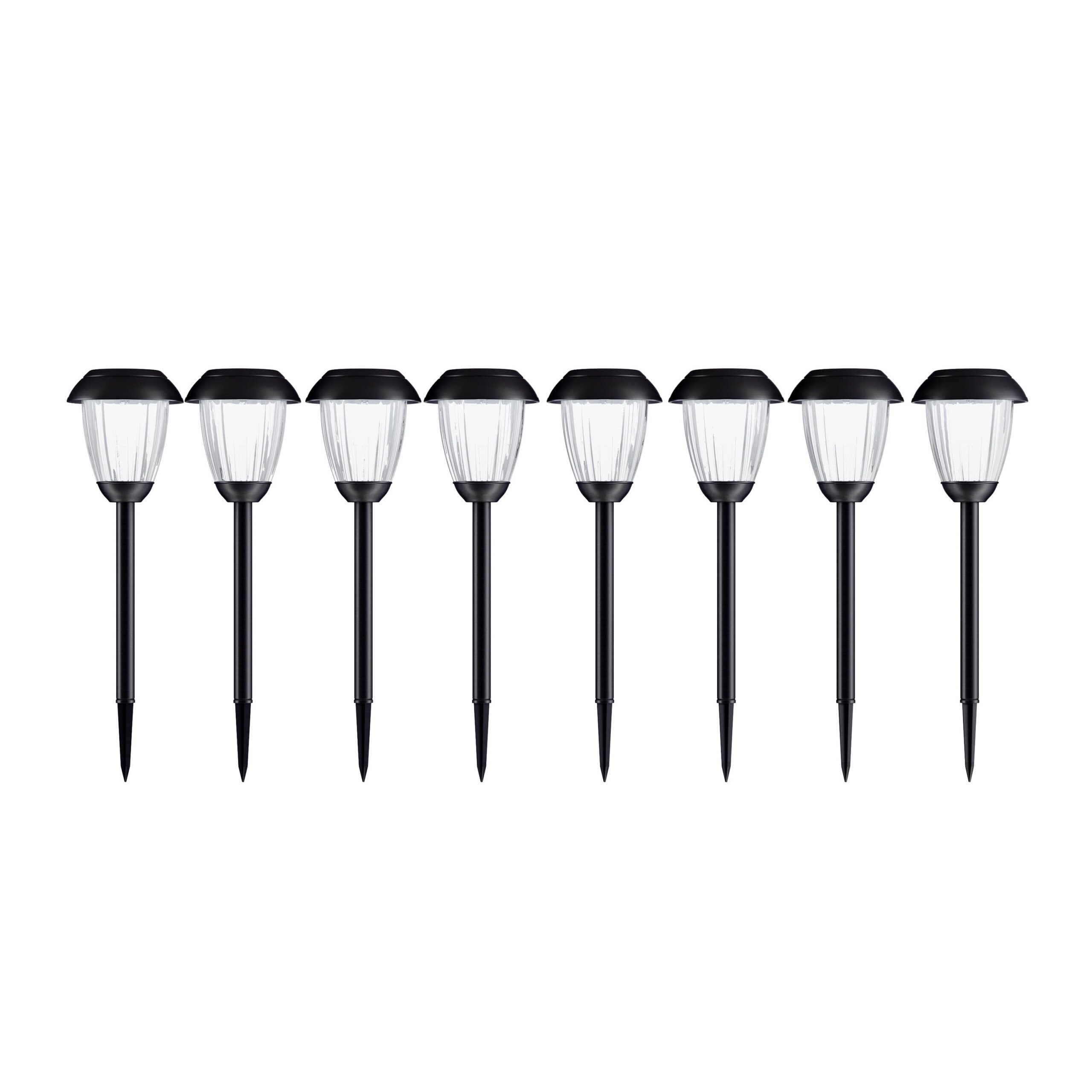 Free Shipping! Solar Path Lights, Set Of 8- 16‚Äù Tall Stainless Steel ... regarding Solar Path Bollard Lights, Set Of 8- 15.4&quot; Stake Lighting By Pure Garden, Black