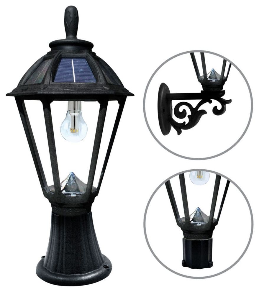 Gama Sonic Gs-178Fpw-Wht Polaris Solar Light Wall/Pier/3" Mounts White ... with Solar Light For Wall Or Pier