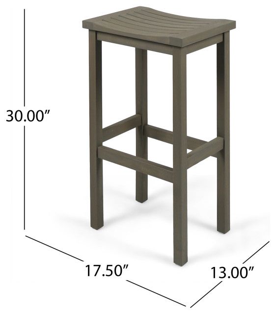 Gdf Studio 3-Piece Cassie Outdoor Acacia Wood Balcony Bar Set ... with regard to Finding the Right Fit Assessing the GDF Studio Cassie Barstool for Your Needs