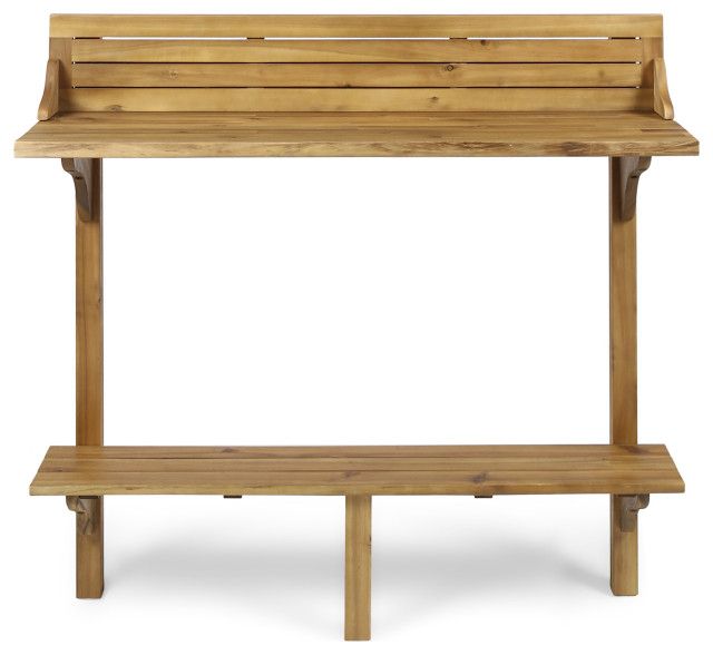 Gdf Studio Cassie Outdoor Acacia Wood Balcony Bar Table - Transitional ... pertaining to Finding the Right Fit Assessing the GDF Studio Cassie Barstool for Your Needs