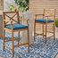Gdf Studio Logan Outdoor Acacia Wood Barstools, Set Of 2 - Transitional ... in Outdoor Living Redefined Exploring the Versatility of Acacia Wood Seating