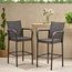 Gdf Studio Stewart Outdoor Brown Wicker Bar Stool, Set Of 2 - Tropical ... with regard to Gdf Studio Stewart Outdoor Brown Wicker Bar Stool, Set Of 2