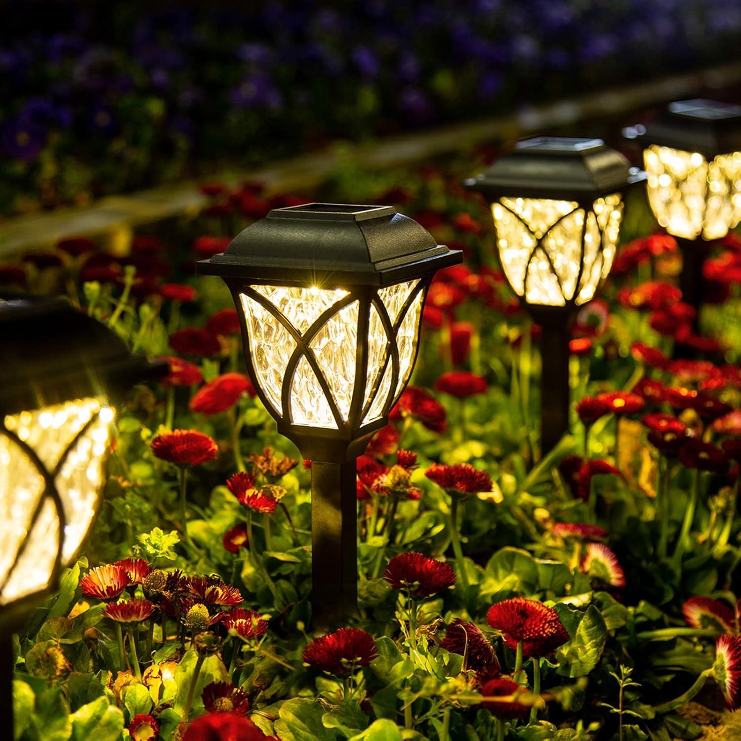 Gigalumi Solar Lights Outdoor Waterproof, 6 Pack Led Solar Garden ... regarding Choosing the Right 6' Solar Patio Lights Understanding Shapes and Styles