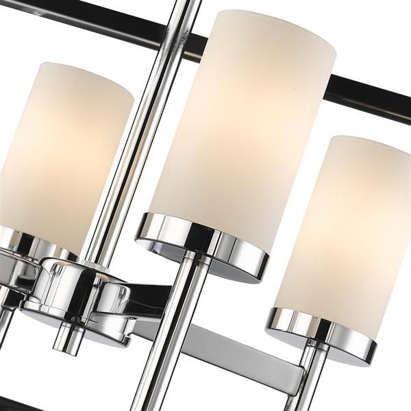 Golden Lighting Smyth 4-Light Chandelier With Glass - Chrome | Rona within Smyth 4-Light Chandelier, Natural White With Clear Glass