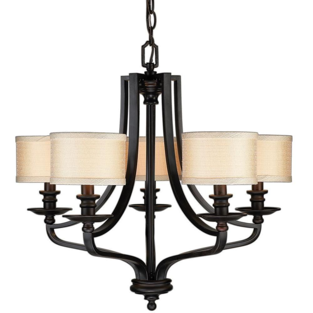 Hampton Bay 5-Light Oil-Rubbed Bronze Hanging Chandelier-Es0571Obr ... with Illuminating Your Outdoor Space A Guide to the Trade Winds Candler Chandelier