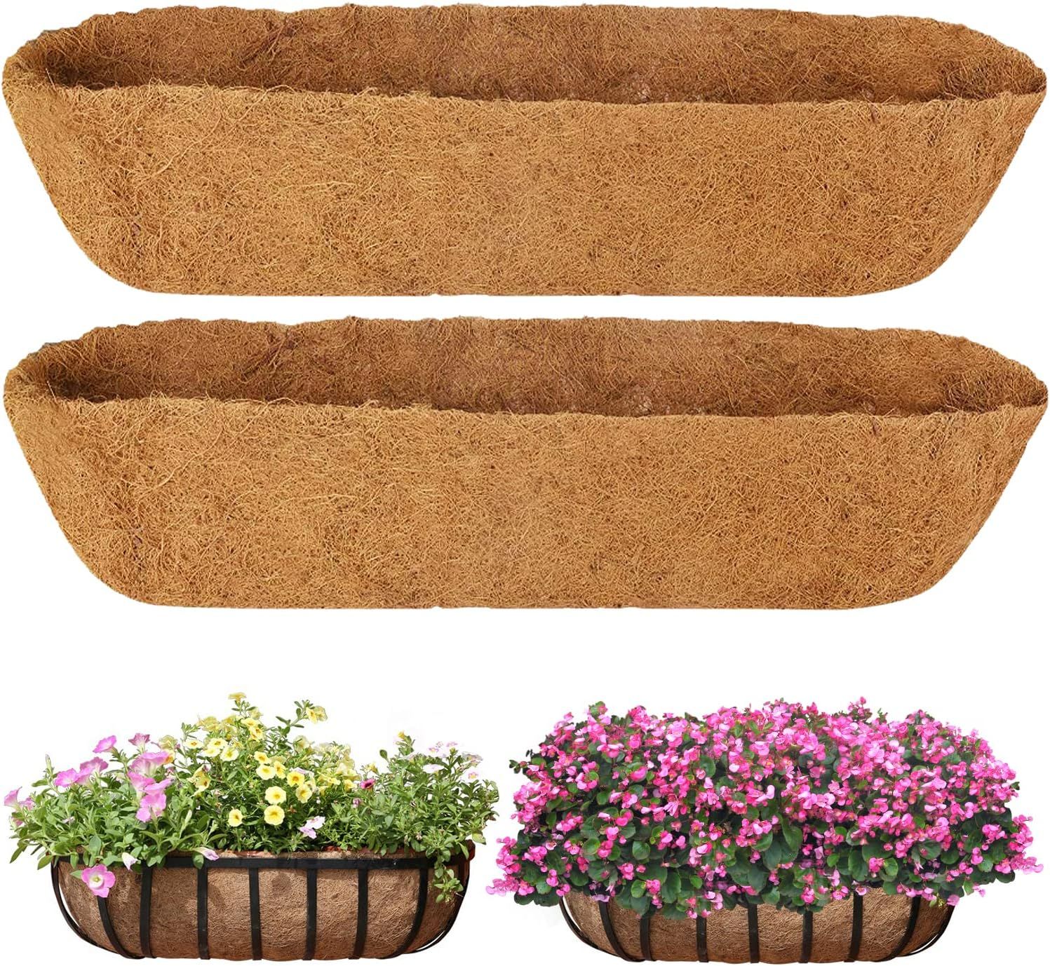 Hfhome 2 Pcs 35Cm/14 Half Round Coco Liner, Semi Circle Wall Planter ... regarding Understanding the Pamela Crawford 14&amp;quot; Living Wall Coco Liner Your Guide to Success
