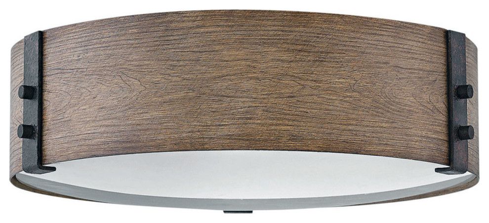 Hinkley Lighting 29203 Sawyer 3 Light 15"W Open Air Outdoor Flush ... regarding Sawyer 15-Light Outdoor Chandelier In Sequoia