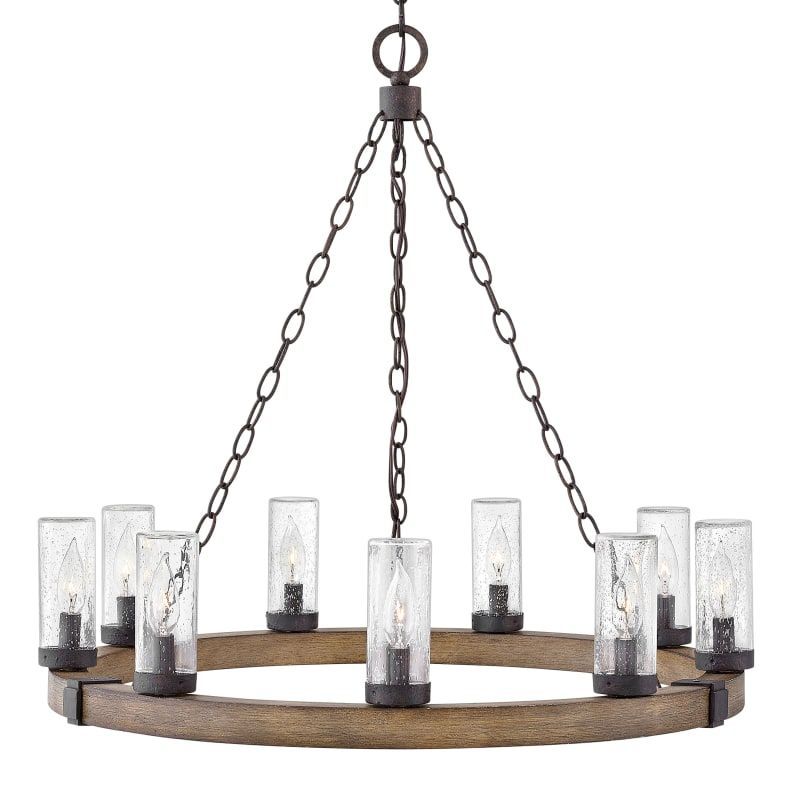 Hinkley Lighting 29208Sq-Ll Sawyer 9 Light 30" Wide Open | Build.com ... inside Weathering the Elements What Makes the Sawyer Chandelier Durable