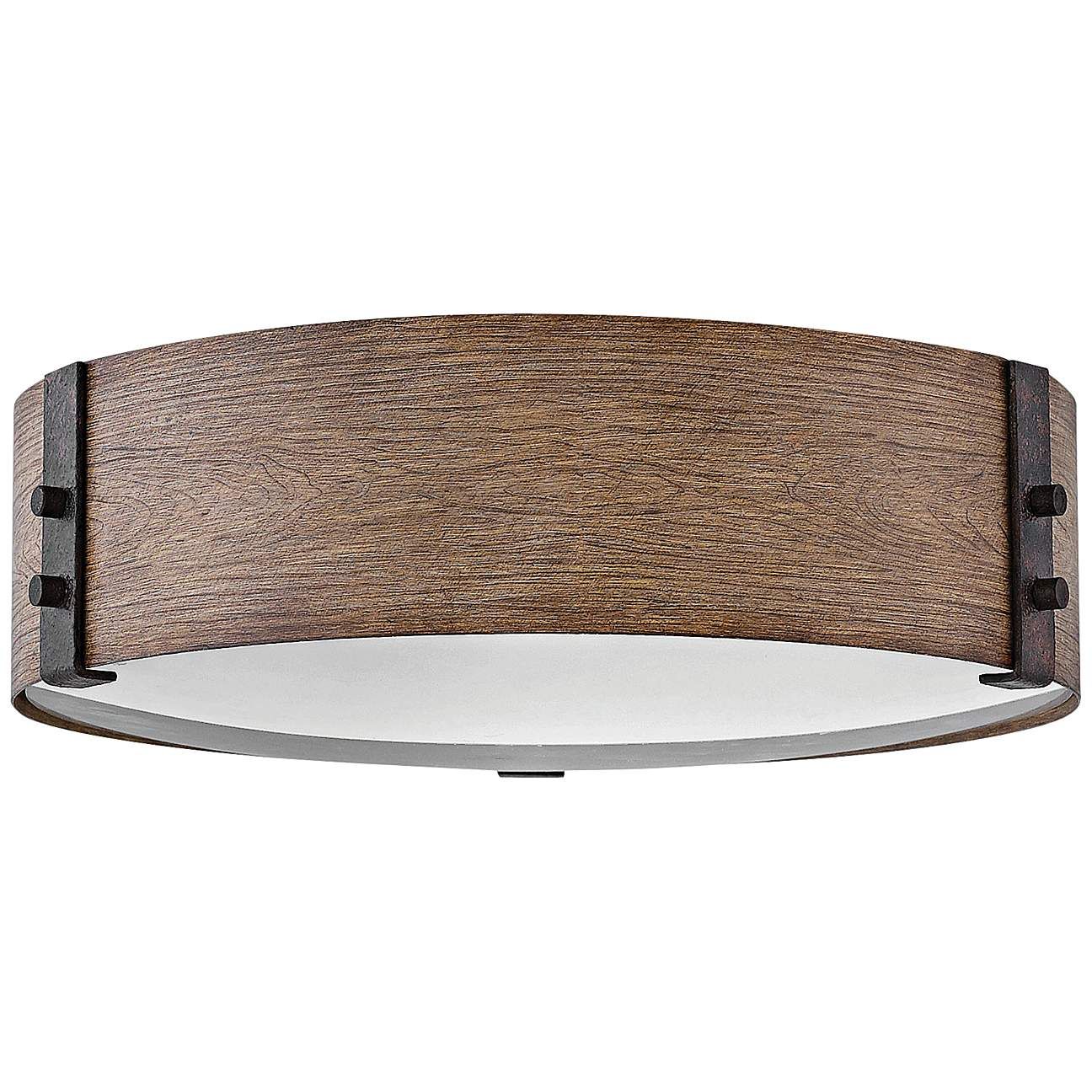 Hinkley Sawyer 15"W Sequoia Faux Wood Outdoor Ceiling Light - #21F86 ... intended for Sawyer 15-Light Outdoor Chandelier In Sequoia