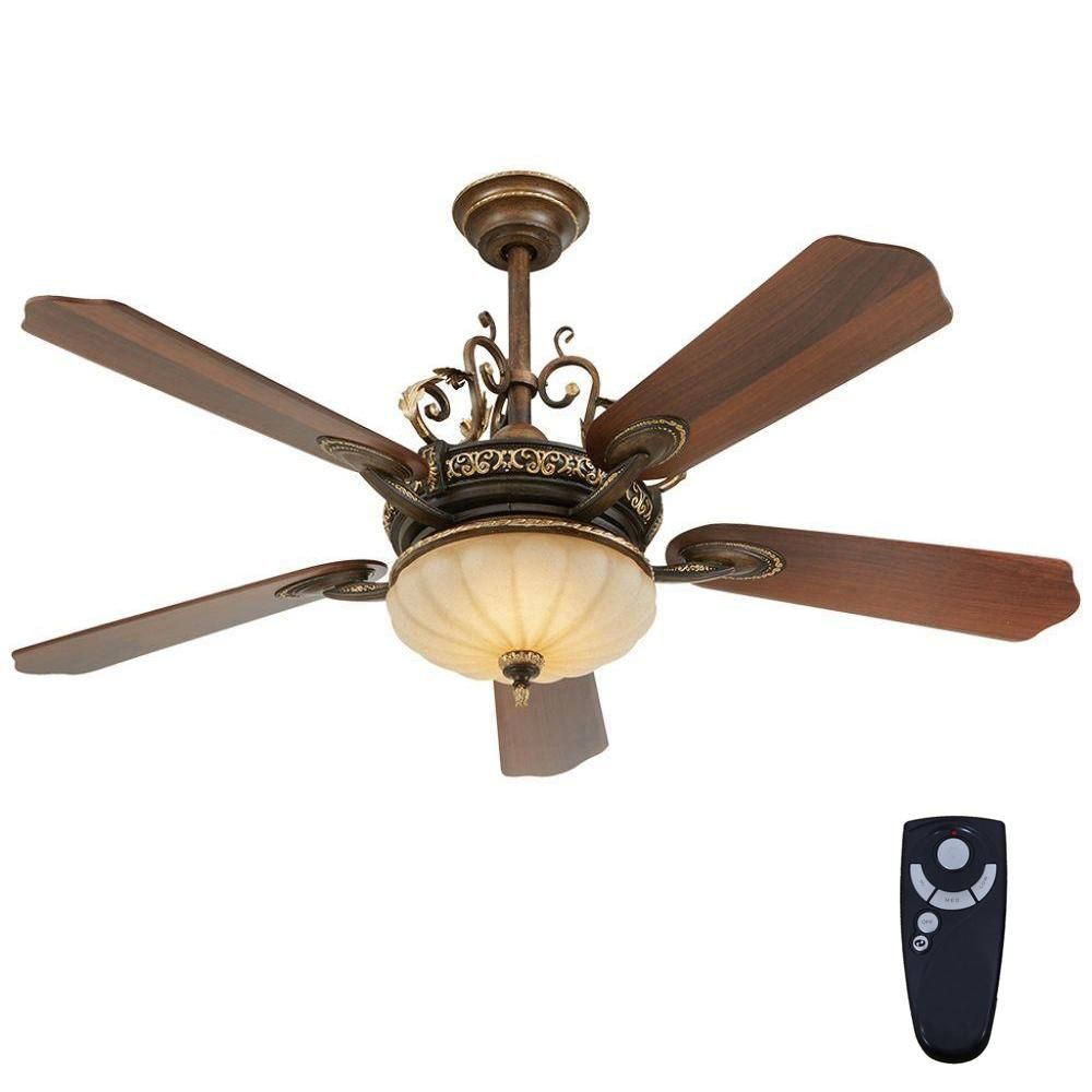 Home Decorators Collection Chateau Deville 52 In. Integrated Led Indoor ... intended for 28 In. Modern Integrated Led Indoor Ceiling Fan With Remote Control And Dc Motor