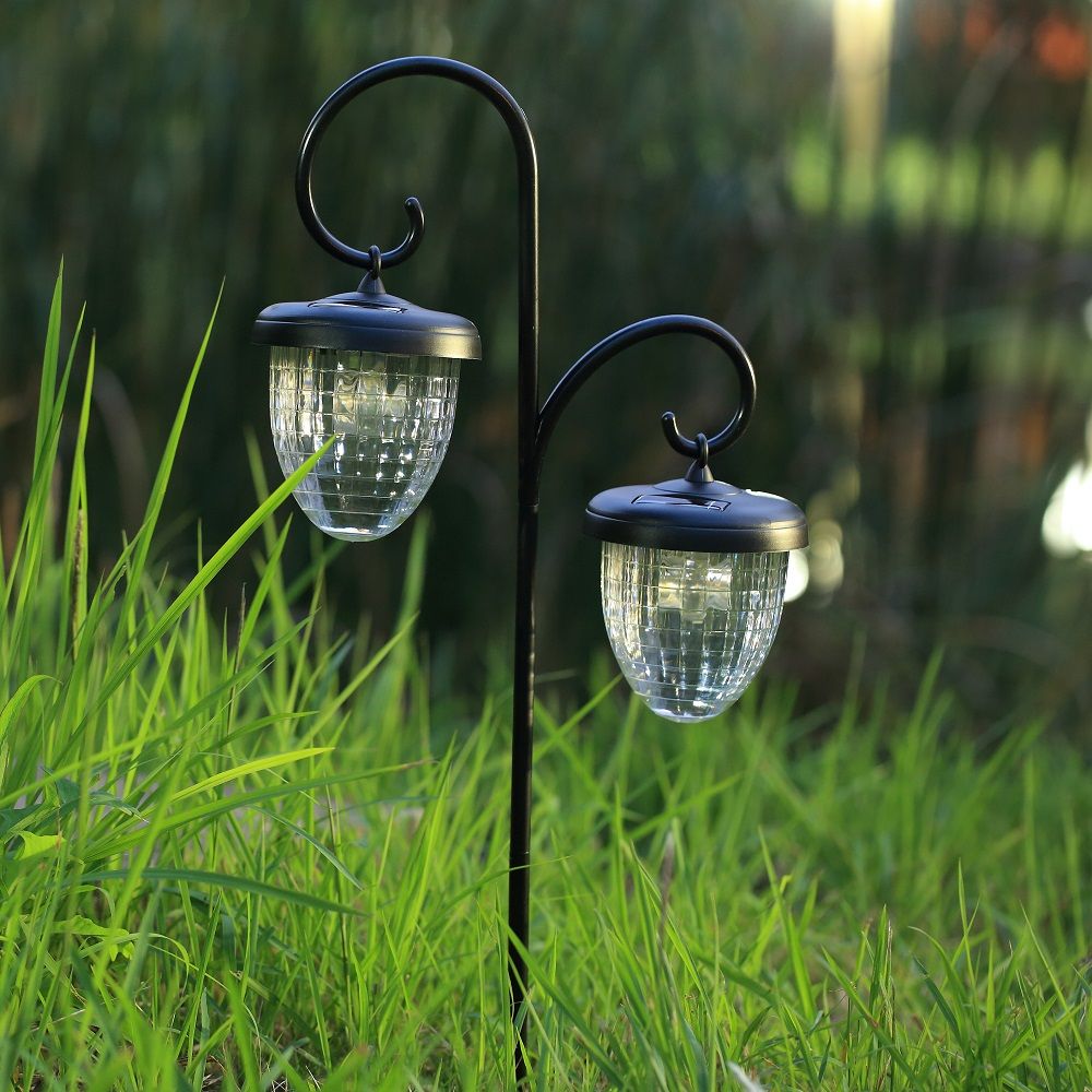 Hosus Solar Shepherd Hook Dual Acorn Led Path Light 2 Pack pertaining to Choosing the Right Solar Pathway Lights for Your Garden Style and Needs