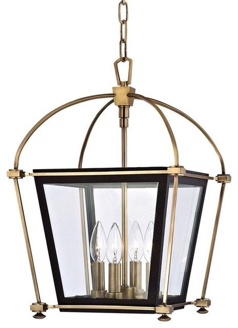 Hudson Valley Lighting Hollis Transitional Foyer Light - Transitional ... pertaining to Swansea 4-Light 36" Matte Black Transitional Outdoor Chandelier, Glass Shades