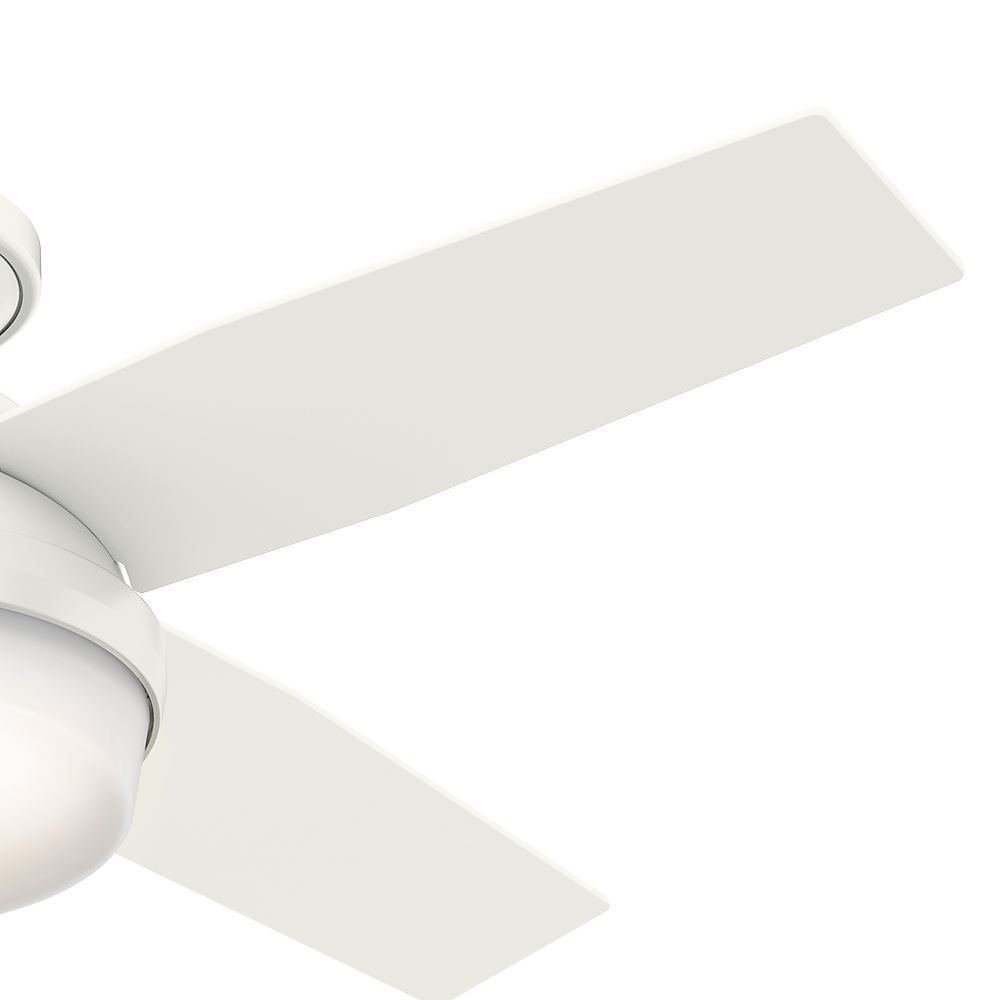 Hunter 44" Dempsey Low Profile With Light Fresh White Ceiling Fan With ... pertaining to Remote Control Mastery Maximizing the Functionality of Your Hunter Dempsey Fan