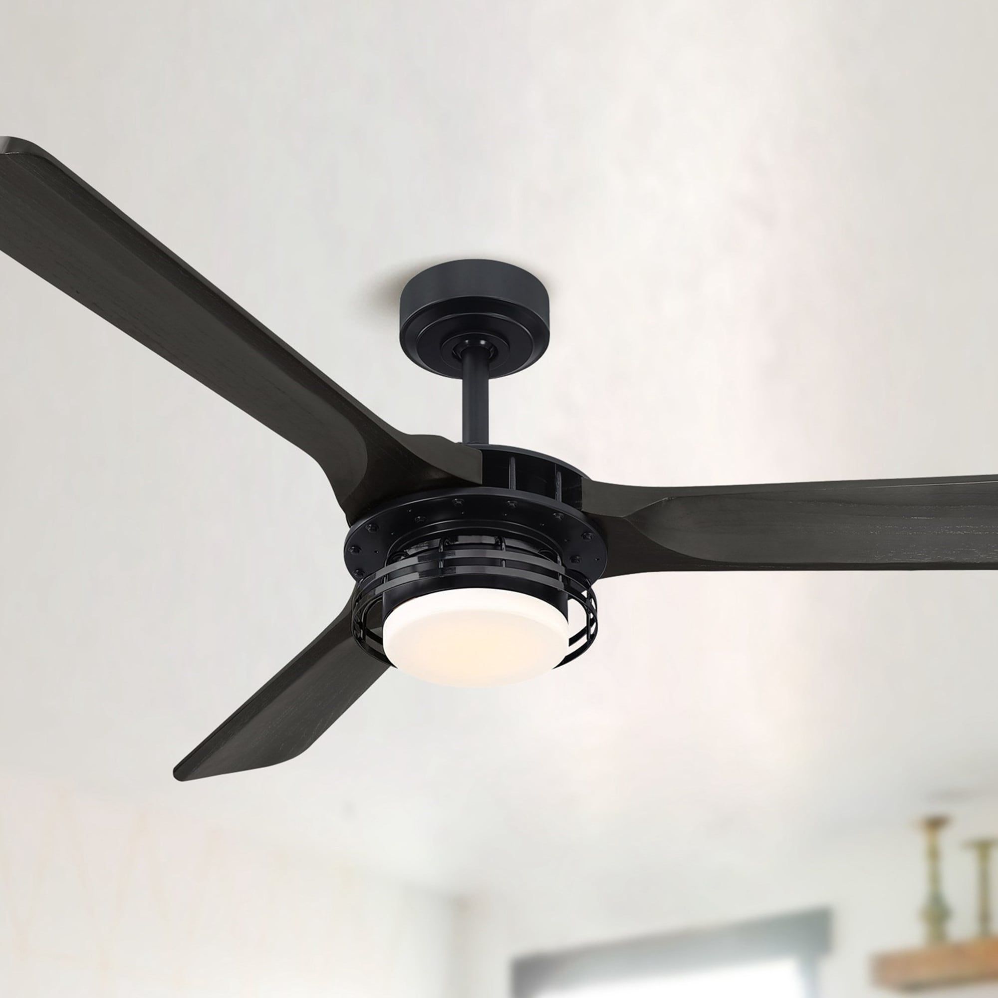 Indoor Ceiling Fans - Bed Bath & Beyond within Carro Smart Voice Control Ceiling Fan With Dimmable Led Light And Remote, Black, 52" Downrod