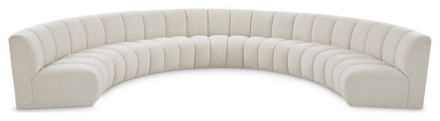 Infinity Black Boucle Fabric Upholstered Arc Shaped Modular Sectional ... pertaining to Beyond Comfort Unveiling the Practical Benefits of a Modular Sofa