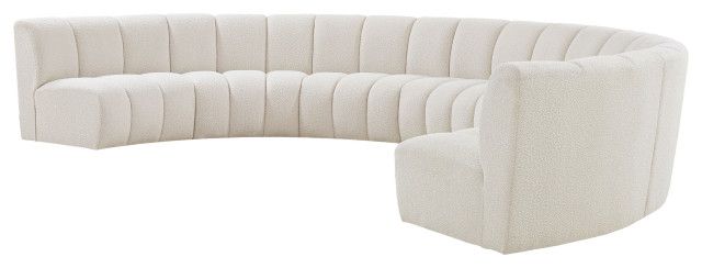 Infinity Black Boucle Fabric Upholstered Arc Shaped Modular Sectional ... within Beyond Comfort Unveiling the Practical Benefits of a Modular Sofa